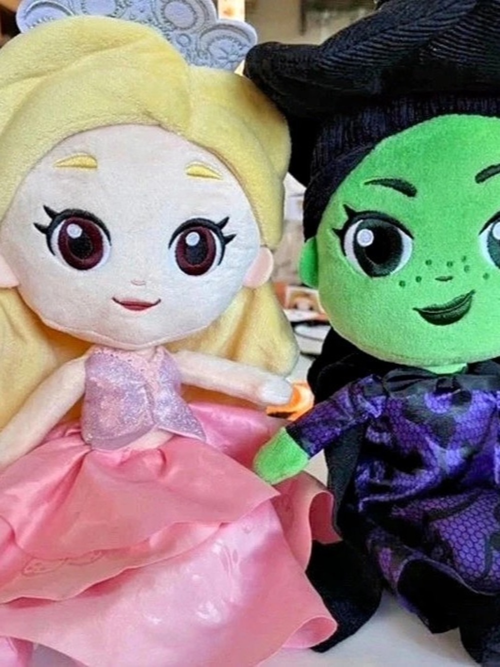 Wicked Movie Glinda and Elphaba Plush Toy Set